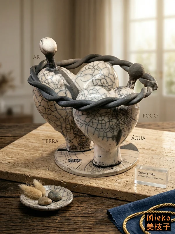 R$ 750 (PIX) R$ 850 (CARTÃO) Escultura Casal Elementos Terra Fogo Ar áGua